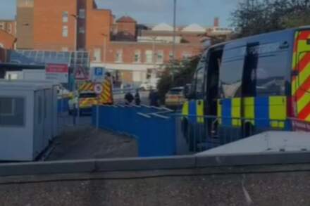 Concerns for safety of man on hospital roof as emergency services dispatched to scene